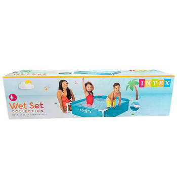 Дитячий каркасний басейн Intex Wet Set Collection (122×122×30 см)