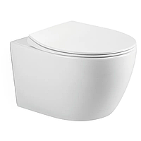 Унітаз підвісний Mixxus Ellipse-0307-T3 520x373x365 мм з системою змиву Tornado 3.0, глянсовий білий