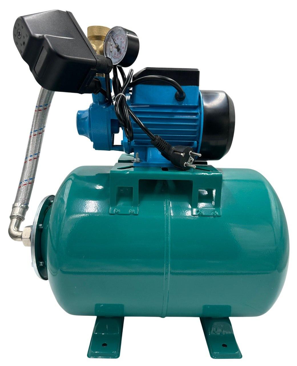 Насосна станція для води в зборі VDMT  QB-60 (Чугун)+Бак 24 л. Н=35М, P=370 Вт, 35 л/хв. Гарантія 2 роки