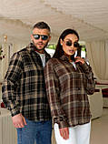 Сорочка унісекс фланелева в клітину 9298, фото 7