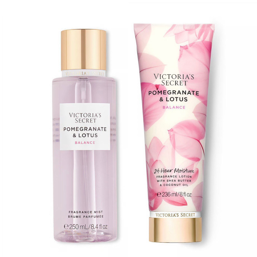 Парфумований набір: міст спрей та лосьйон Pomegranate & Lotus Victoria’s Secret, оригінал, фото 1