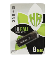 Флеш накопичувач USB 8Gb Hi-Rali Stark, Black, USB 2.0 (HI-8GBSTBK)