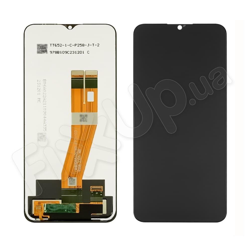 Дисплей для Samsung A042F Galaxy A04E 2022, з тачскрином у зборі, колір чорний, оригінал із заміненим склом