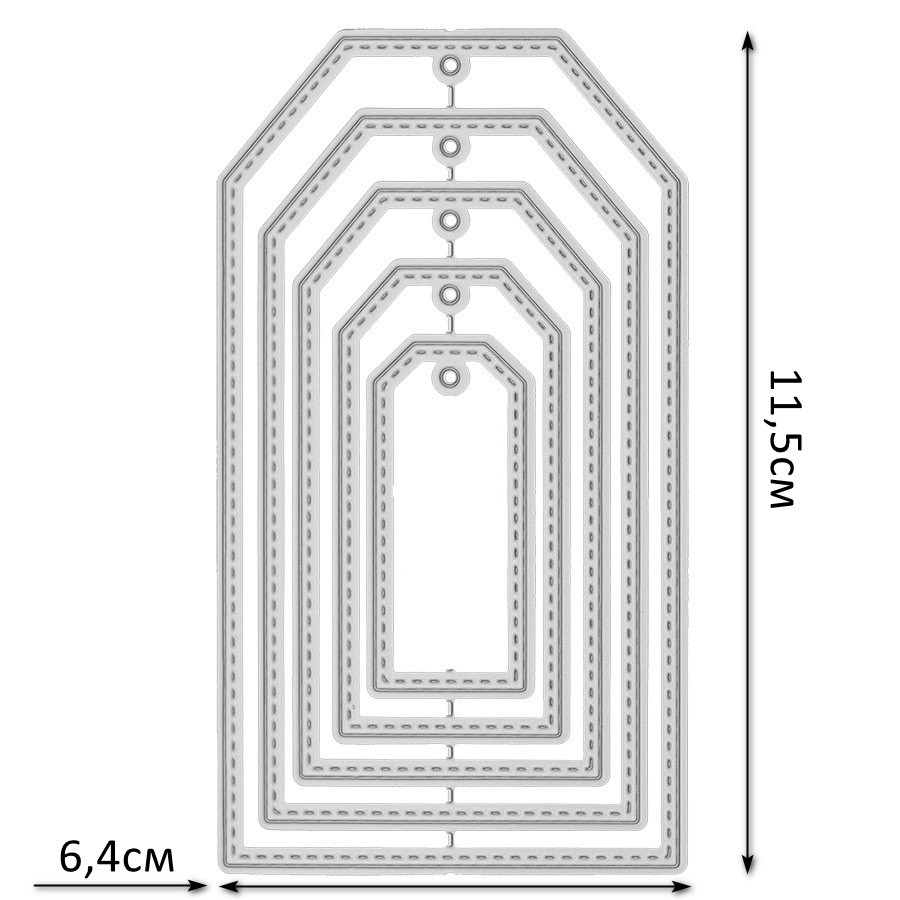 Ніж для створення вирубки із картону Тегі NOZ017, фото 1