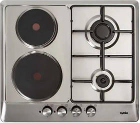 Варильна поверхня комбінована Ventolux HG622 B2 S (X) (2 газові + 2 електроконфорки)