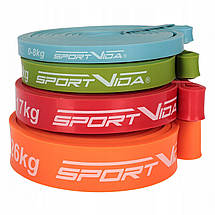Еспандер-петля (гума для фітнесу та спорту) SportVida Power Band 4 шт 0-26 кг SV-HK0190-2 Poland, фото 5