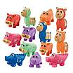 Великий набір гумових фігурок Дитяча розвивальна іграшка для вивчення англійської мови 13 тварин сортер, фото 4