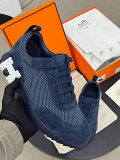 Кросівки Tenis Bouncing Dark Blue чоловічі темно-сині шкіра замша та текстиль
