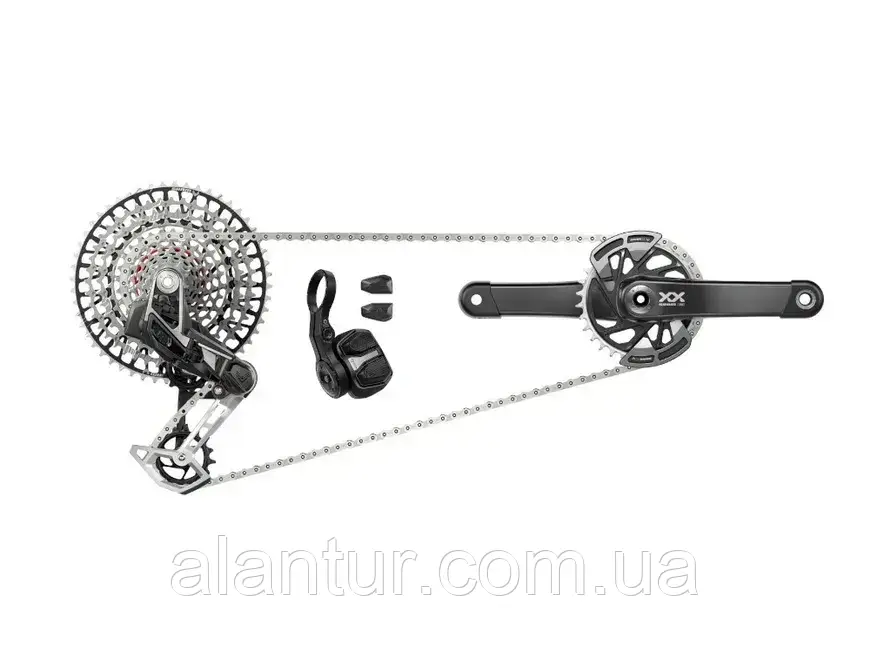 Групсет SRAM XX Eagle AXS T-Type 12 швидкостей, 170 мм, для гірського велосипеда, фото 1