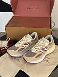 Кросівки New Balance x Loro Piana чоловічі білі шкіра замша та текстиль, фото 8