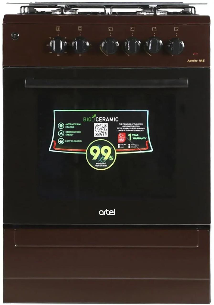 Плита комбінована Artel APETITO 10-E Brown ( поверхня газова, духовка електрична), фото 1