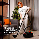 Пилосос з мішком для сухого прибирання Liberton LVC-0701B ECO Black, фото 3