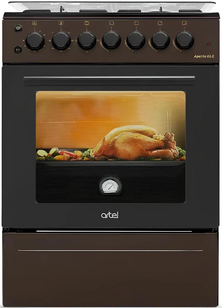 Плита комбінована Artel APETITO 02-E Brown ( поверхня газова, духовка електрична)
