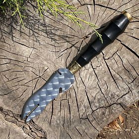 Вилка-ніж "Польський герб" SKK51: 26 см, художнє лиття, сталь AISI430, ясен. Ручна робота