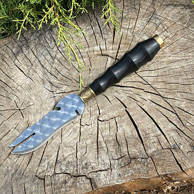 Вилка-ніж з Гербом України (коло) SKK50, 26 см, AISI430, художнє лиття, ясен. Ручна робота