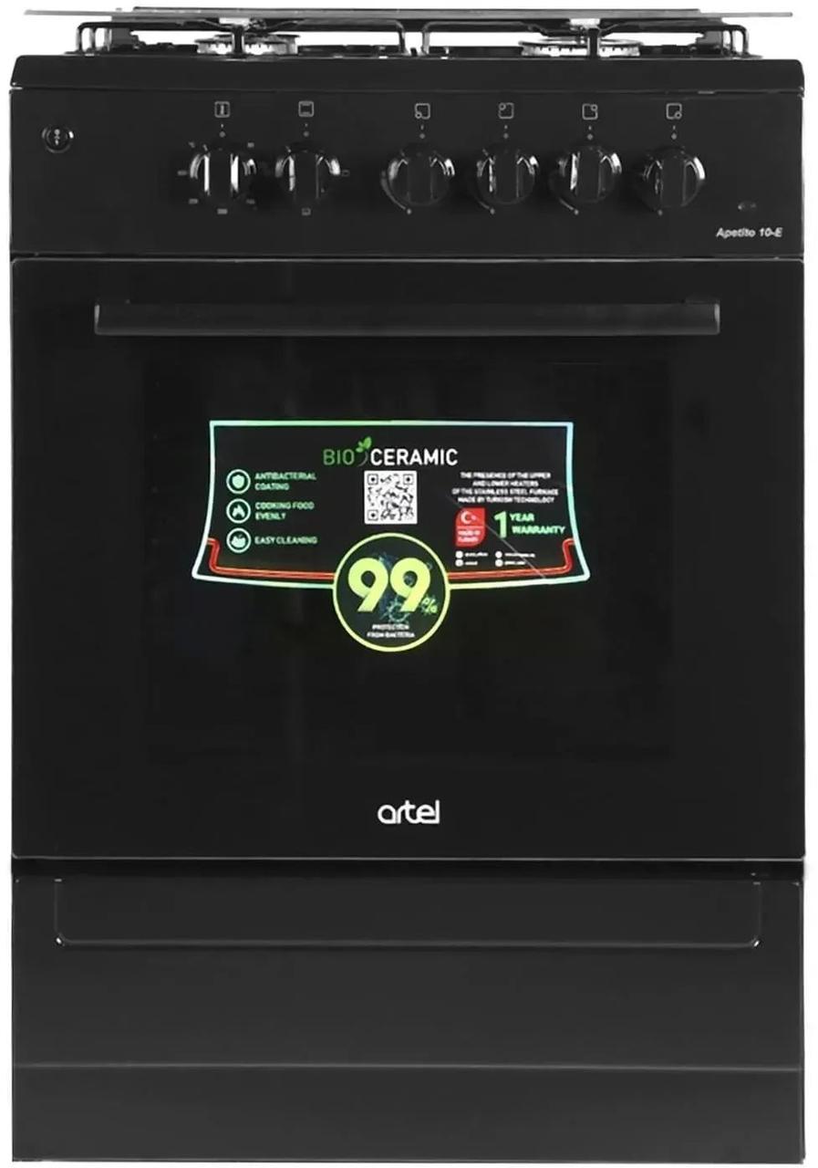 Плита комбінована Artel APETITO 10-E Black (поверхня газова, духовка електрична)