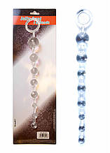 Анальний ланцюжок з 10 поступовими кульками Jelly Anal Beads Clear