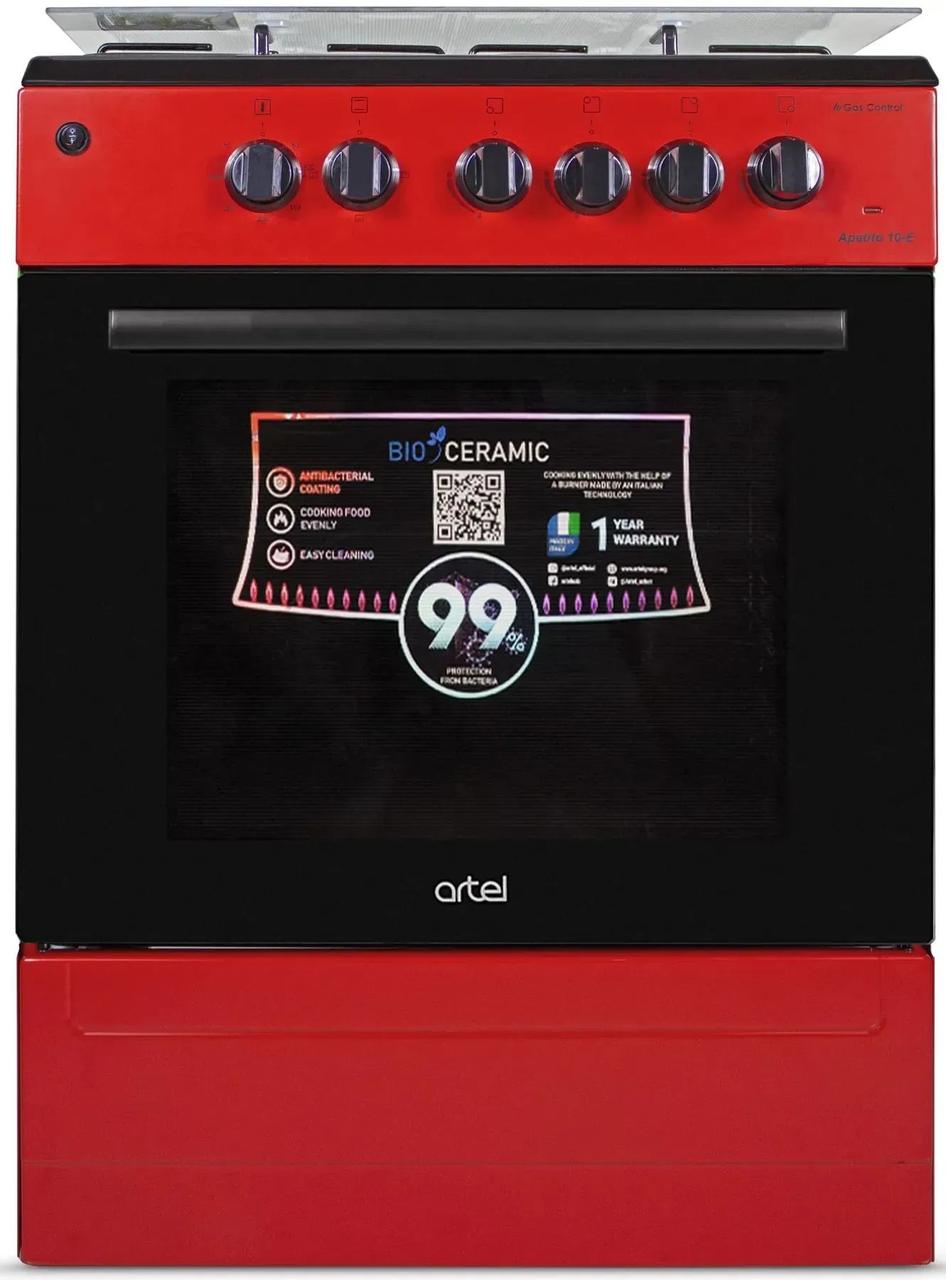 Плита комбінована Artel APETITO 10-E Red (поверхня газова, духовка електрична)