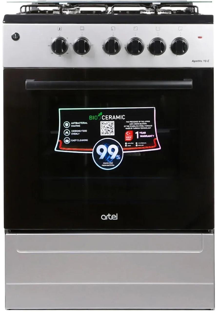 Плита комбінована Artel APETITO 10-E Grey (поверхня газова, духовка електрична)