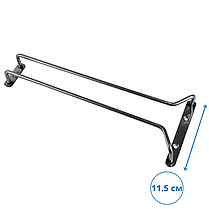 Тримач келихів підвісний 40 см Бокалонакопичувач підвіс для келихів на барну стійку в шафу нержавійка, фото 4