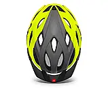 Велошолом MET Crossover CE Fluo Yellow Gray XL (60-64) - захисний шолом для велосипеда з мигалкою та знімним козирком, фото 4