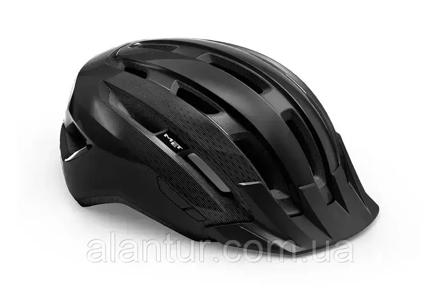 Шолом MET DOWNTOWN CE BLACK | Гладкий, S/M (52-58), легкий і міцний, 17 вентиляційних отворів