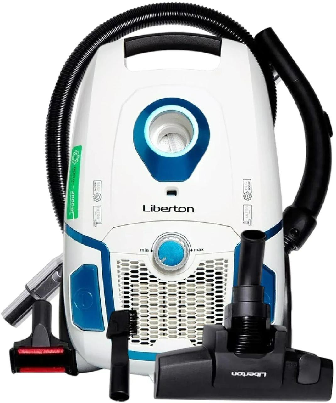 Пилосос для сухого прибирання Liberton LVC-0804B ECO White, фото 1