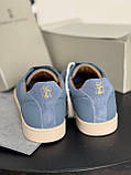 Чоловічі кросівки натуральна шкіра світло-сині Light Blue, фото 2