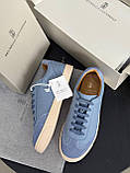 Чоловічі кросівки натуральна шкіра світло-сині Light Blue, фото 6