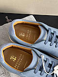 Чоловічі кросівки натуральна шкіра світло-сині Light Blue, фото 7