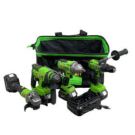 Акумоляторний комплект 4в1 гайковерт Procraft PWA36+болгарка Procraft PGA20+перфоратор Procraft PHA30+шуруповерт Procraft PA18BL