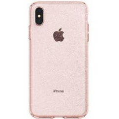 Чехол-накладка Spigen Liquid Crystal Glitter Apple iPhone XS Max Rose Quartz (065CS25124)