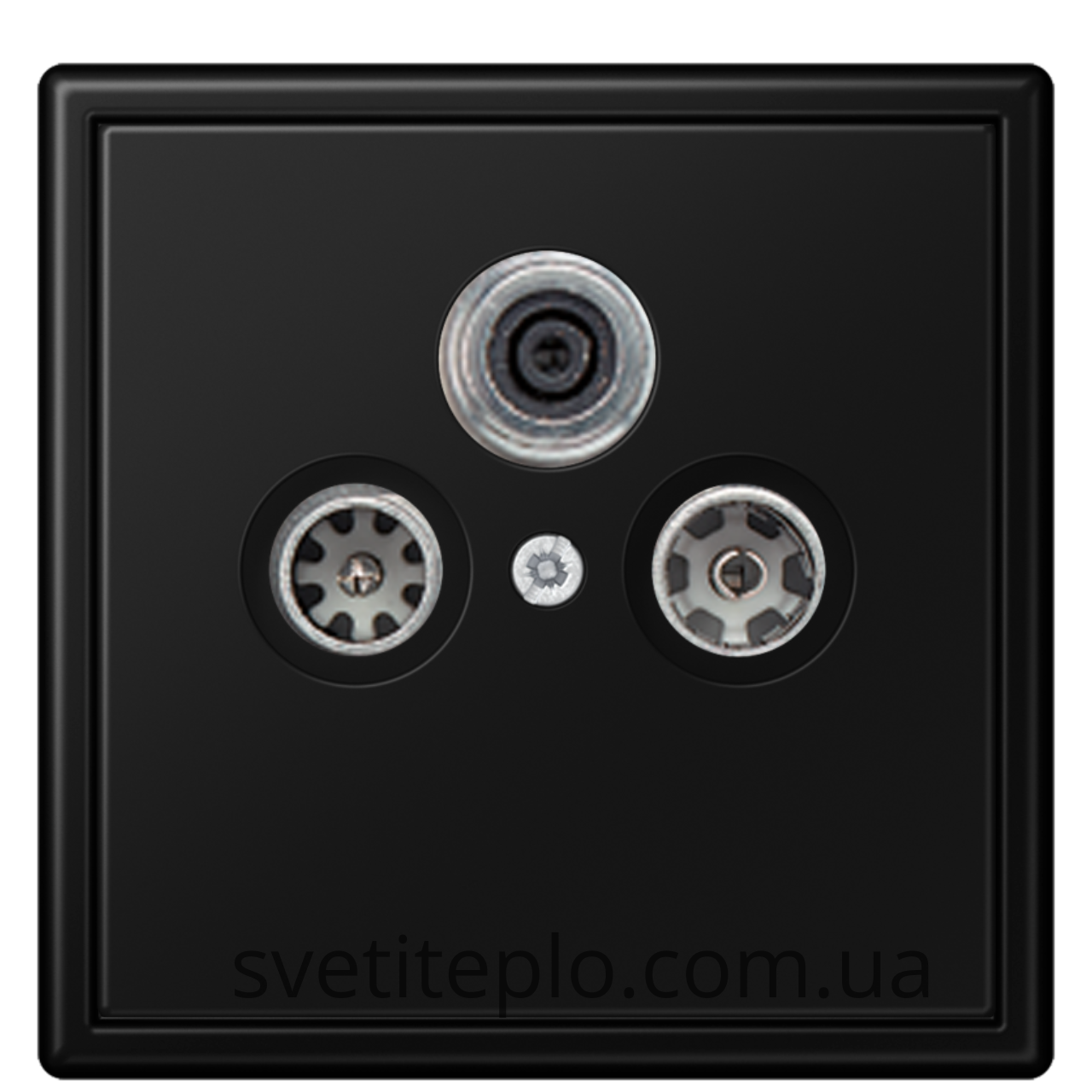 LS990 Розетка телевізійна TV+SAT+R чорна матова