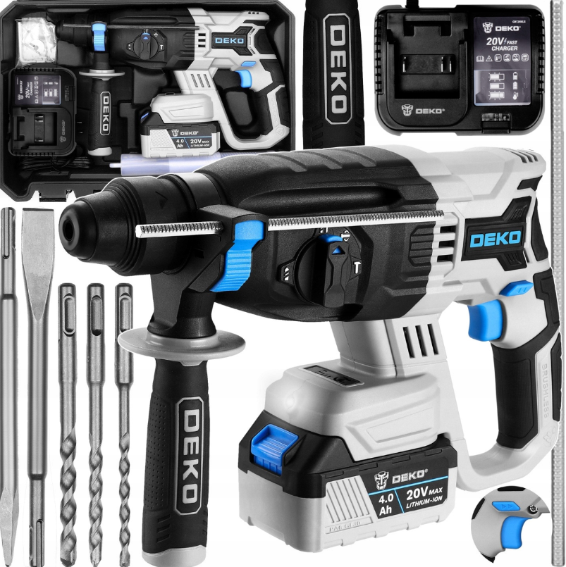 Акумуляторний дриль-перфоратор DEKO DK-20, фото 1