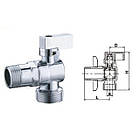 Кран кульовий кутовий SOLOMON 1/2″х1/2″ A7172, фото 6