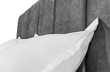 Ліжко двоспальне Лотос 140-160-180 (стандарт) рогожка темно-сіре, фото 6