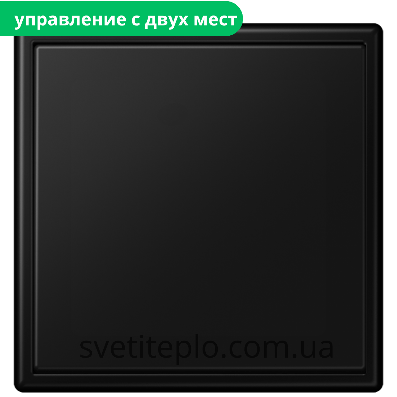 LS990 Вимикач 1кл прохідний чорний матовий