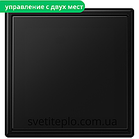 LS990 Вимикач 1кл прохідний чорний матовий