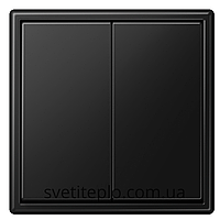 LS990 Вимикач 2кл чорний матовий