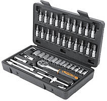 Набір інструментів Tolsen, 1/4", 46шт, CrV та S2