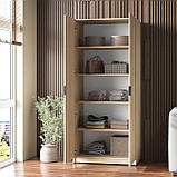 Універсальна підлогова закрита шафа для одягу двостулкова з ЛДСП Шафи розпашні сучасні, фото 5