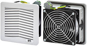 Вентилятор фільтруючий ETI EF-150-67-230V 67 м3/год 230VАС, IP54, 150*150*73 RAL7035 1344011