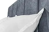 Ліжко двоспальне Лотос 140-160-180 (стандарт) рогожка джинс, фото 6