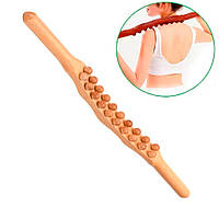 Массажер Гуаша Світлий бук, 20 масажних точок з натурального дерева Універсальний