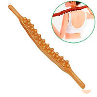 Універсальний Массажер Гуаша Світлий бук, 31 масажних точок з натурального дерева