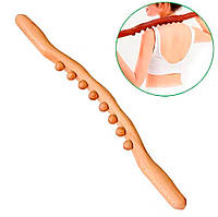 Універсальний Массажер Гуаша Світлий бук, 8 масажних точок з натурального дерева