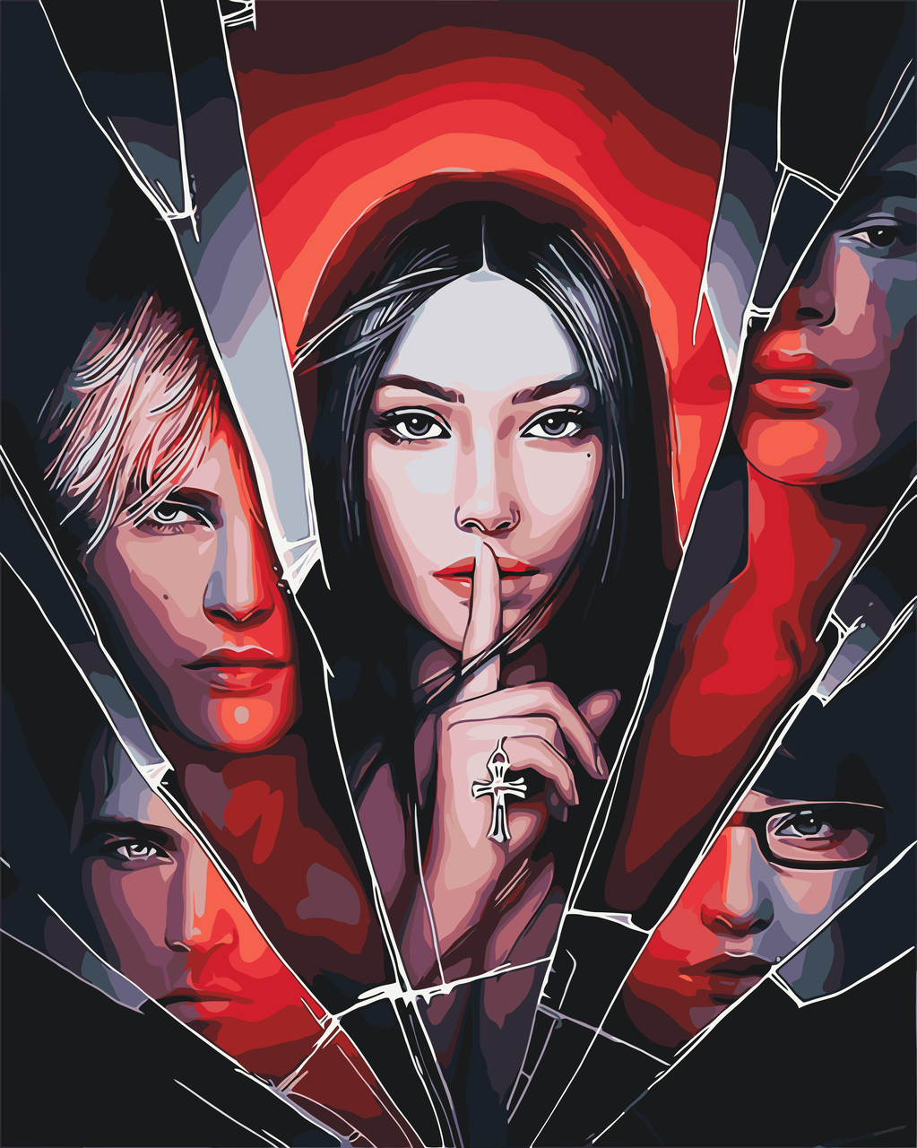 Картина за номерами Секрет небес Реквієм Клуб Романтики 40х50 см Орігамі (LW3483), фото 1