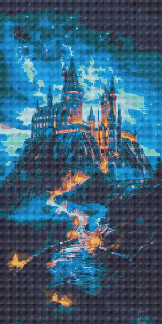 Алмазна мозаїка XXL Хогвартс Гаррі Поттер 40х80 см Орігамі (OD5106), фото 1