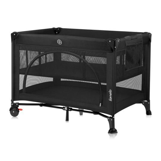 Ліжечко-манеж Lionelo LAURA BLACK CARBON, фото 1
