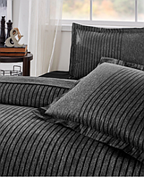 Комплект постільної білизни FITTED KING ANTRASIT NOIR, євро на резинці OZDILEK